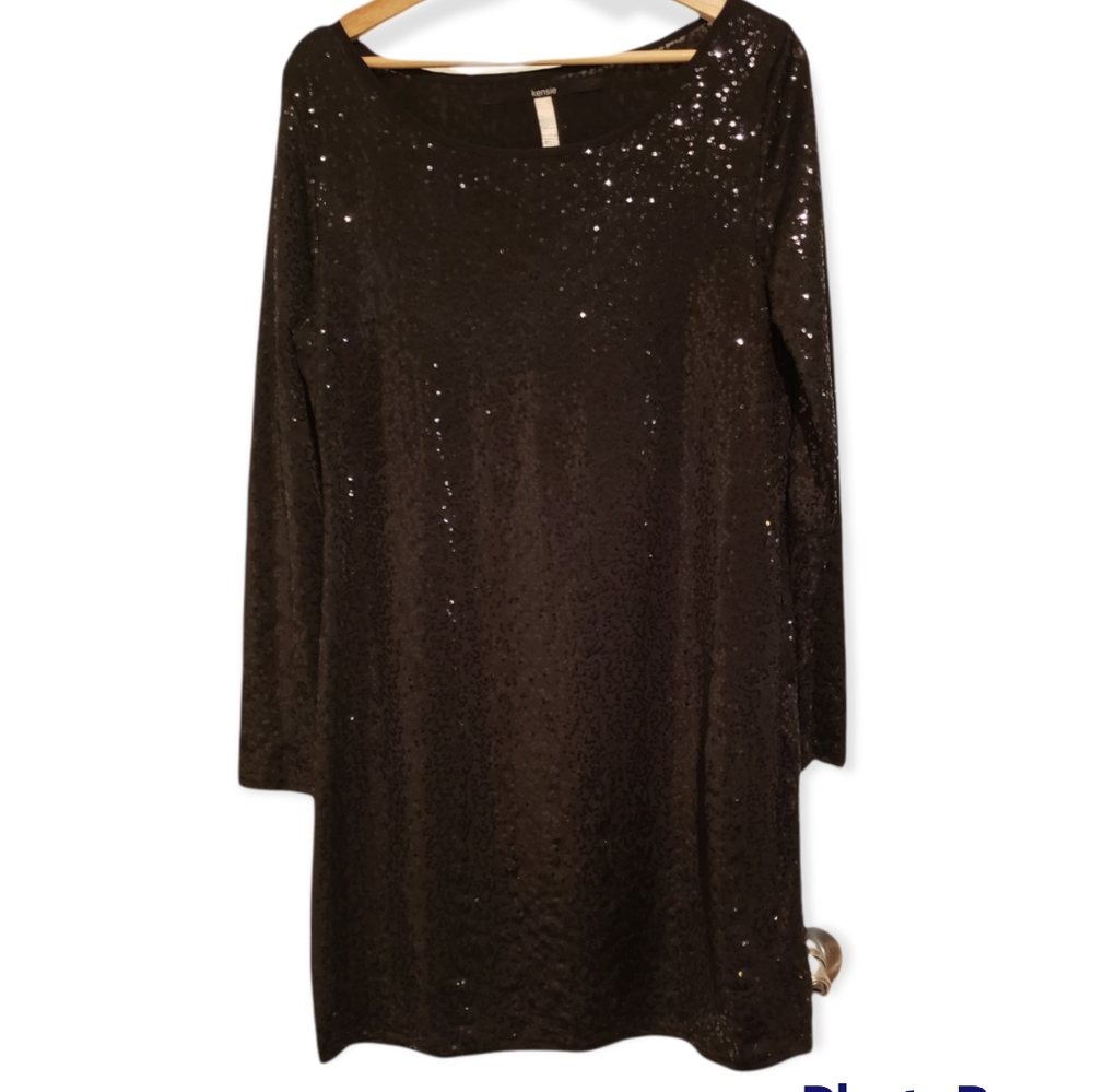 Kensie black sequin dress